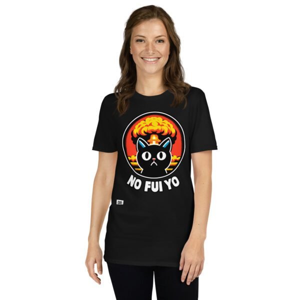 Camiseta de gato No Fui Yo negra chica