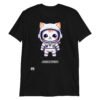 Camiseta de gato astronauta AstroGato negro