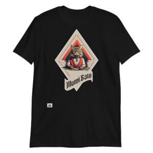 Camiseta gato illuminati negro
