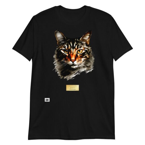 Camiseta el gato de caravaggio negro