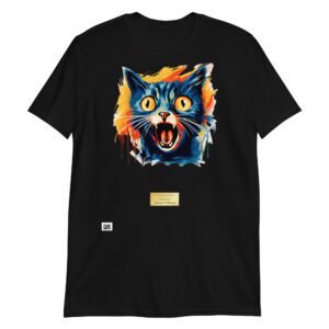 Camiseta el gato de munch negro