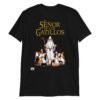 Camiseta gatos EL SEÑOR DE LOS GATILLOS negro