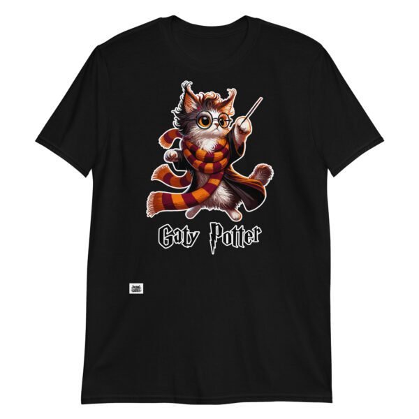 Camiseta gatos GATY POTTER negro