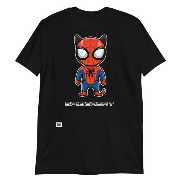 Camiseta gatos SPIDER-CAT negro