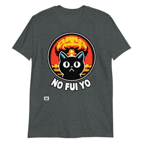 Camiseta de gato No Fui Yo gris jaspeado