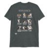 Camiseta de gatos lenguaje gatuno gris oscuro