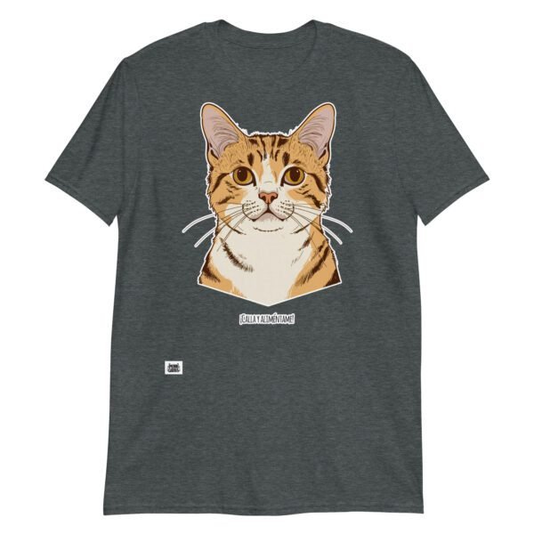 Camiseta CALLA Y ALIMÉNTAME gato hambriento