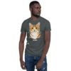 Camiseta gato calla y aliméntame gris oscuro chico