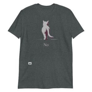 Camiseta gato no gris oscuro