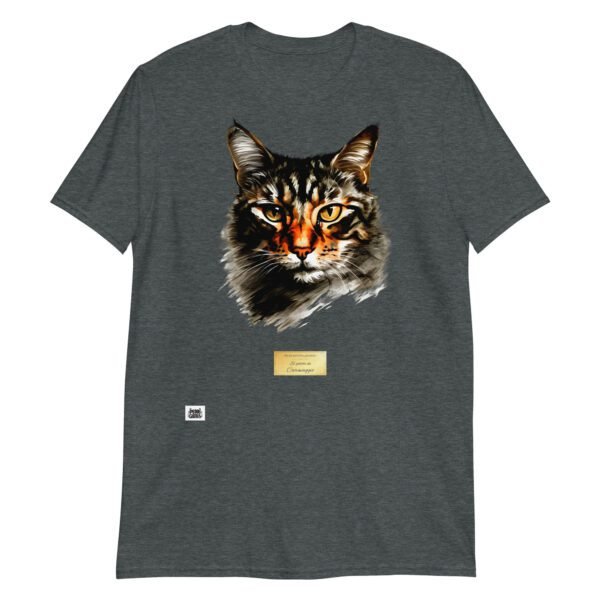 Camiseta el gato de caravaggio gris oscuro