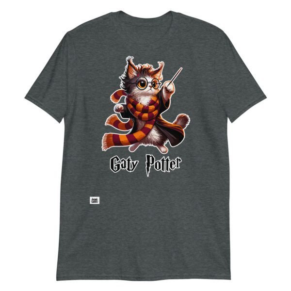 Camiseta gatos GATY POTTER gris oscuro