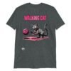 Camiseta gatos THE WALKING CAT gris oscuro