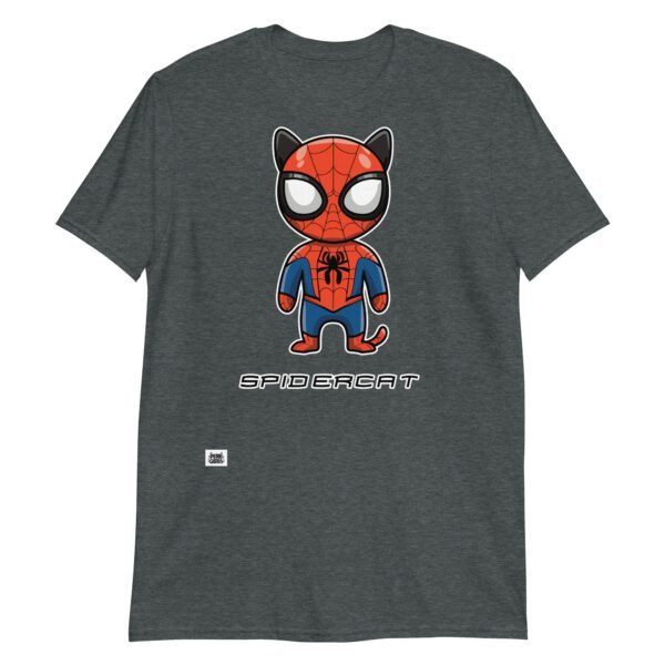 Camiseta gatos SPIDER-CAT gris oscuro