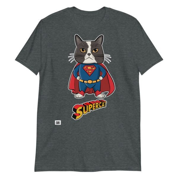 Camiseta gatos SUPERCAT gris oscuro