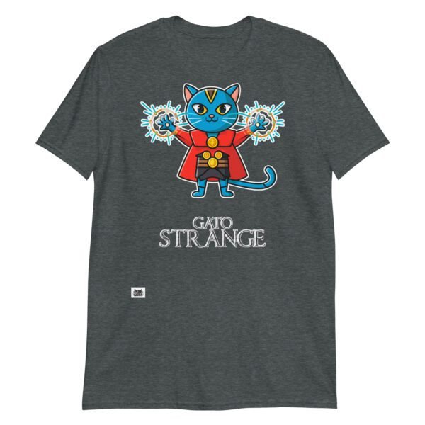 Camiseta gatos GATO STRANGE gris oscuro