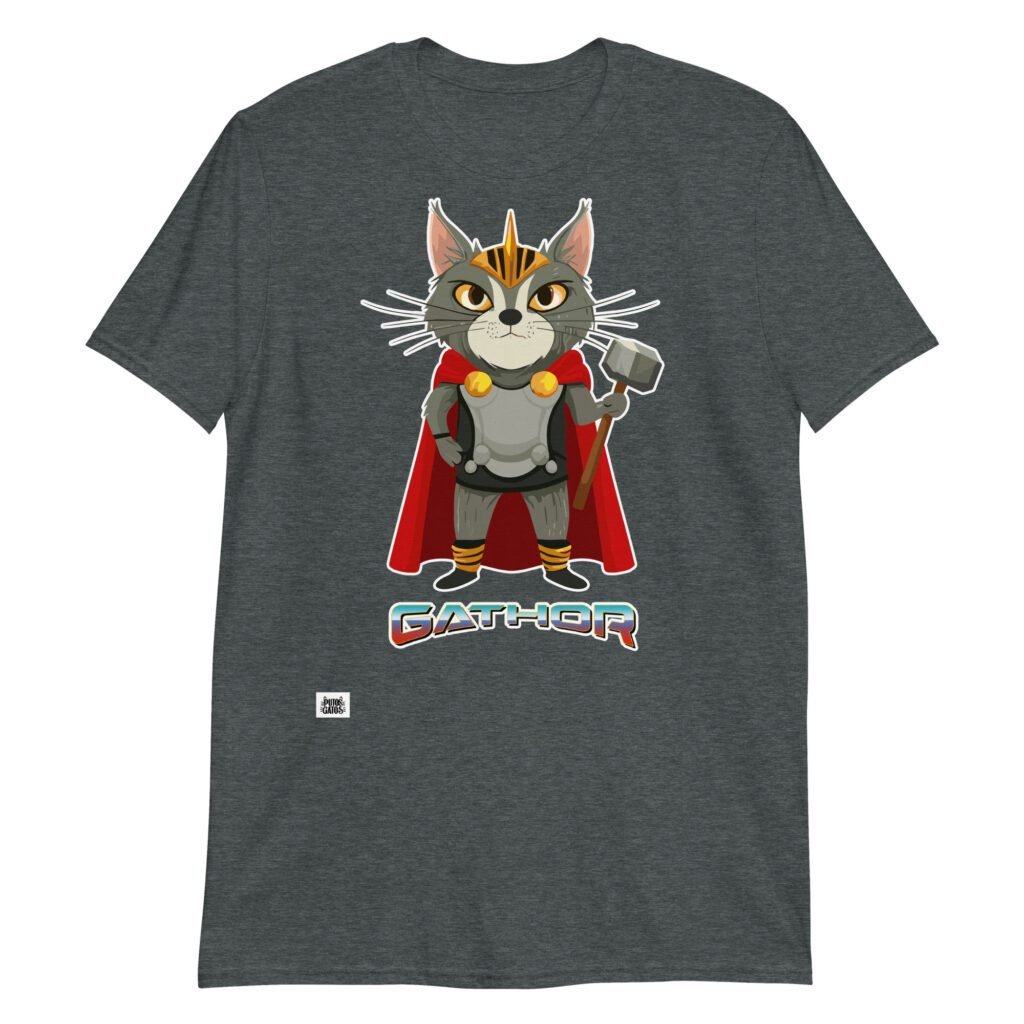 Camiseta gatos GATHOR gris oscuro
