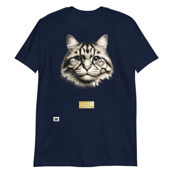 Camiseta el gato de da vinci azul