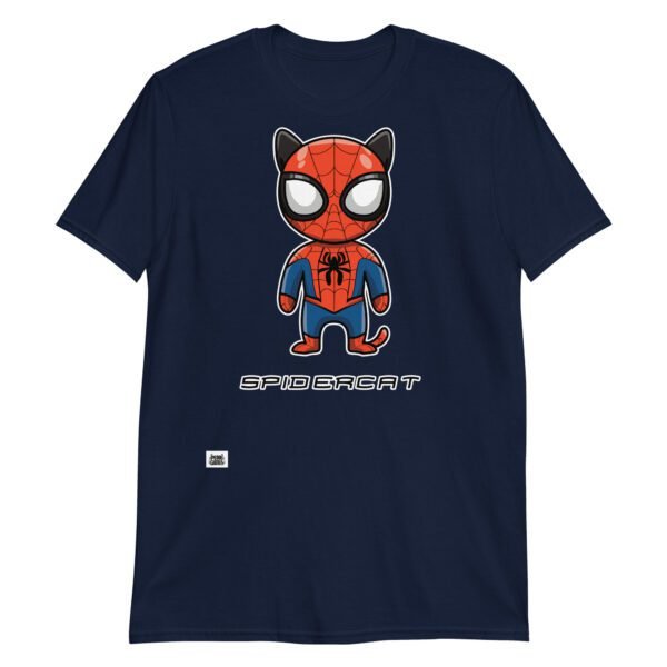 Camiseta gatos SPIDER-CAT azul