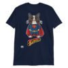 Camiseta gatos SUPERCAT azul