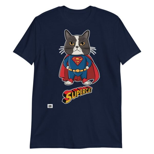 Camiseta gatos SUPERCAT azul