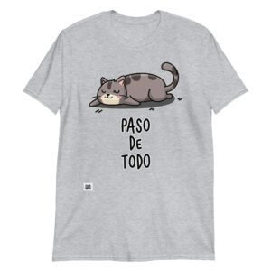 Camiseta de gato Paso de Todo gris