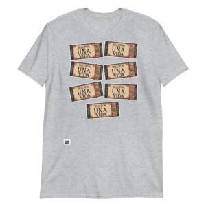 Camiseta gatos 7 vales de 1 vida gris