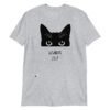 Camiseta gato juzgándote 24/7 gris