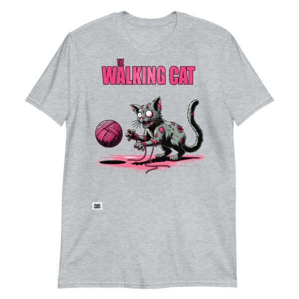 Camiseta gatos THE WALKING CAT gris