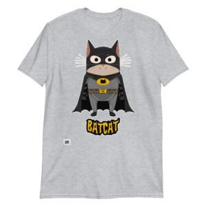 Camiseta gatos BATCAT GRIS
