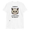 Camiseta de gato Humano Donde estan mis huevos blanco
