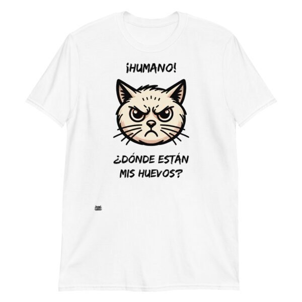 Camiseta ¿DÓNDE ESTÁN MIS HUEVOS? gato enfadado