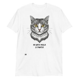 Camiseta mi gato mola blanco