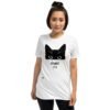 Camiseta gato juzgándote 24/7 blanco chica