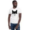 Camiseta gato juzgándote 24/7 blanco chico