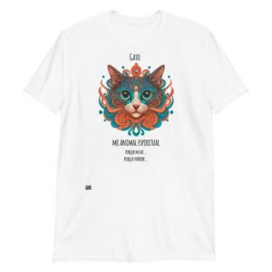 Camiseta gato mi animal espiritual blanco