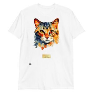 Camiseta el gato de cezanne blanco