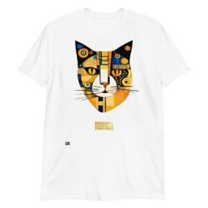 Camiseta el gato de klimt blanco