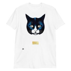 Camiseta el gato de magritte blanco