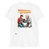 Camiseta gatos REGRESO AL VETERINARIO blanco