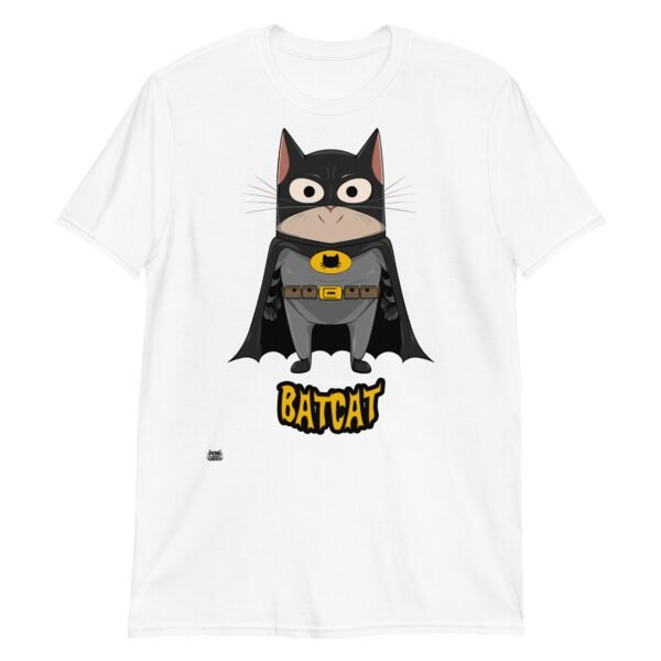 Camiseta gatos BATCAT blanco