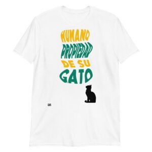 Camiseta Humano propiedad de su gato blanco
