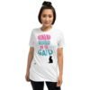 Camiseta Humana propiedad de su gato blanco chica