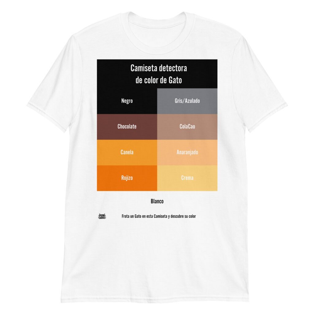 Camiseta DETECTORA COLOR GATO blanco