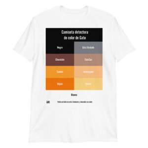 Camiseta DETECTORA COLOR GATO blanco