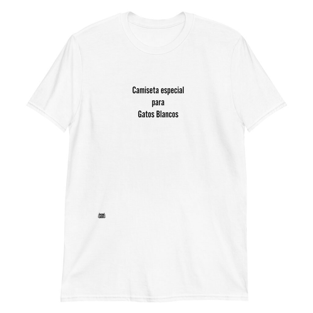 Camiseta ESPECIAL PARA GATOS BLANCOS