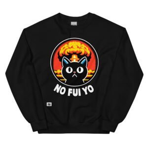 Sudadera gato NO FUI YO negro