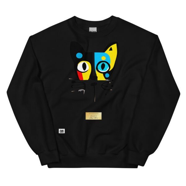 Sudadera divertida el gato de MIRÓ. Sudadera original inspirada en el estilo del artista. Para amantes del arte y los gatos. Color negro