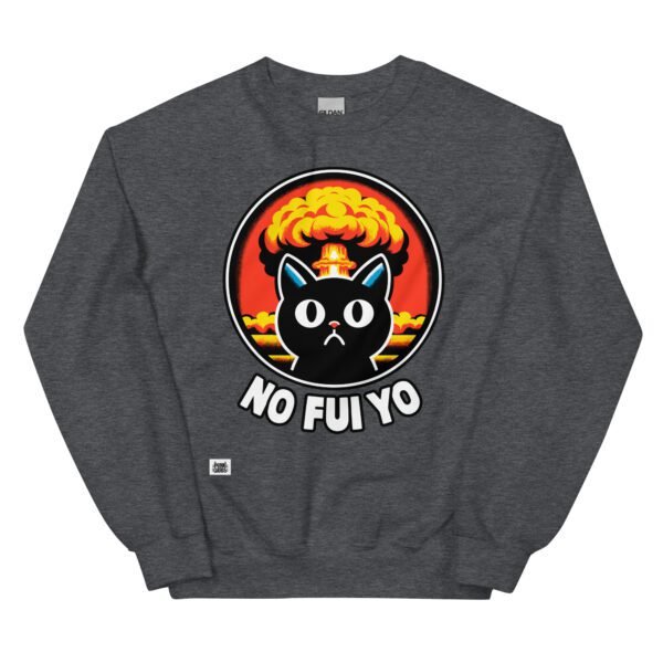 Sudadera gato NO FUI YO gris oscuro