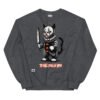 Sudadera gato TE KILL YOU LA VIDA gris oscuro