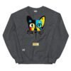Sudadera divertida el gato de MIRÓ. Sudadera original inspirada en el estilo del artista. Para amantes del arte y los gatos. Color gris oscuro